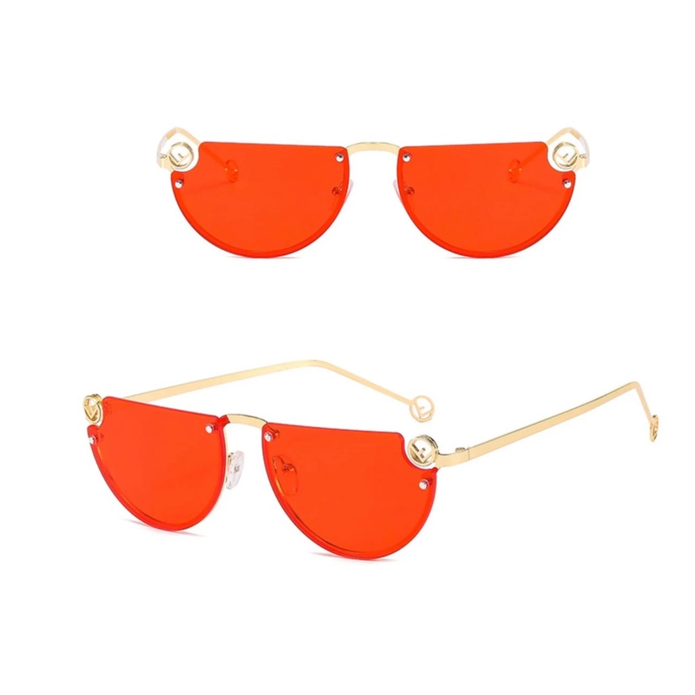Vintage Half Moon Sunglasses Retro-Inspired Eyewear Unique Half Frame Shades